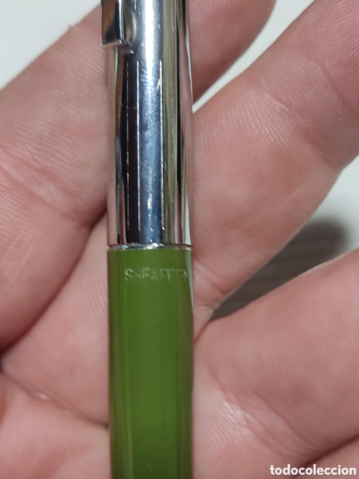 Plumas estilogr&aacute;ficas antiguas: Pluma estilogr&aacute;fica Sheaffer verde - Foto 2