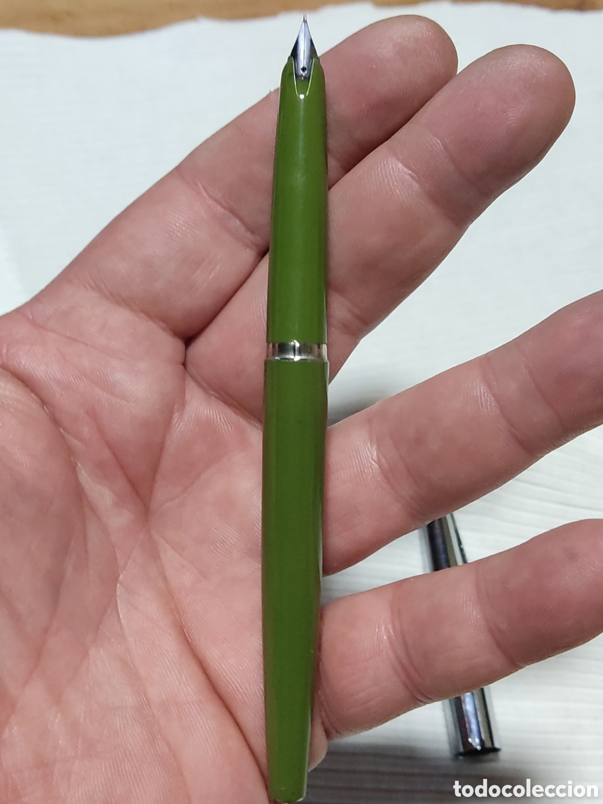 Plumas estilogr&aacute;ficas antiguas: Pluma estilogr&aacute;fica Sheaffer verde - Foto 4