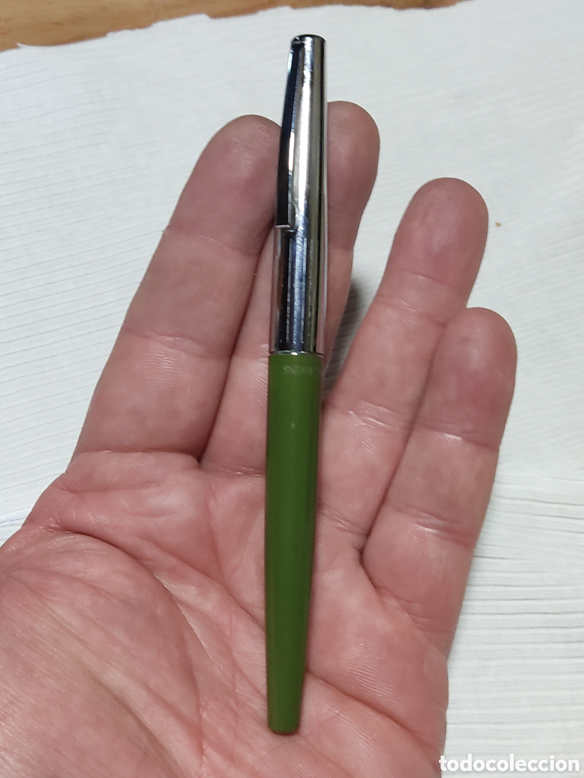 Plumas estilogr&aacute;ficas antiguas: Pluma estilogr&aacute;fica Sheaffer verde - Foto 1