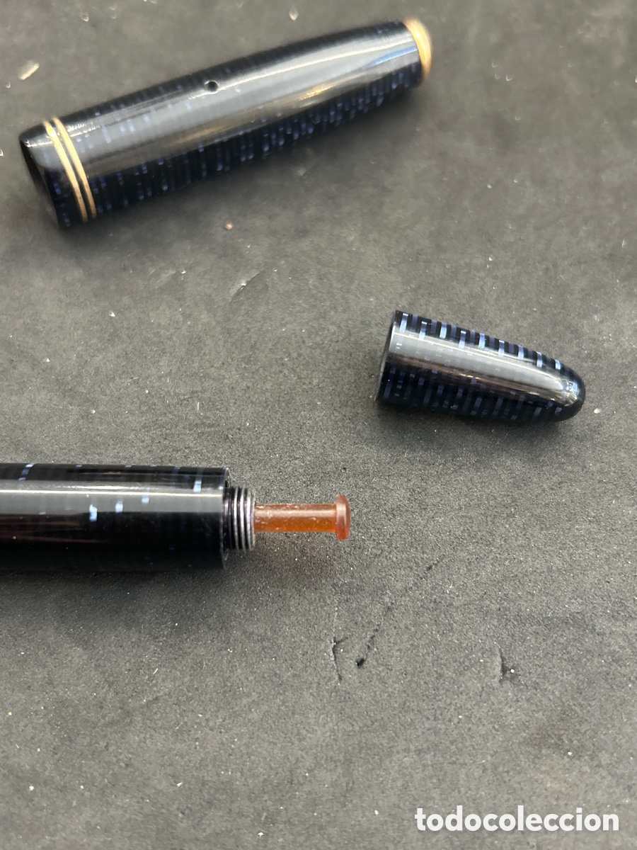 Plumas estilogr&aacute;ficas antiguas: Pluma Parker Vacumatic plumin oro 14k - Foto 4