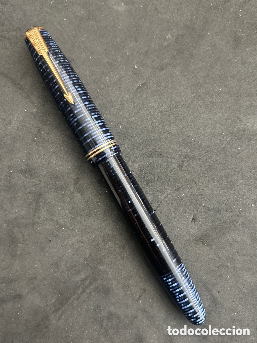 Plumas estilogr&aacute;ficas antiguas: Pluma Parker Vacumatic plumin oro 14k - Foto 1