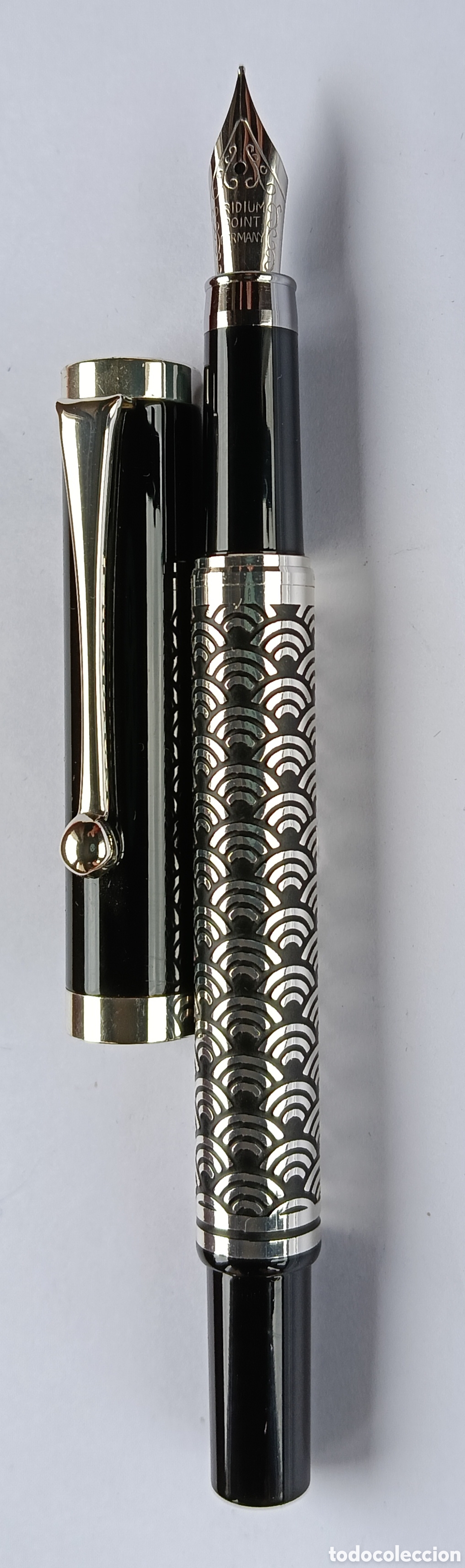 Plumas estilogr&aacute;ficas antiguas: Pluma estilografica,- con ba&ntilde;o de plata - Foto 6