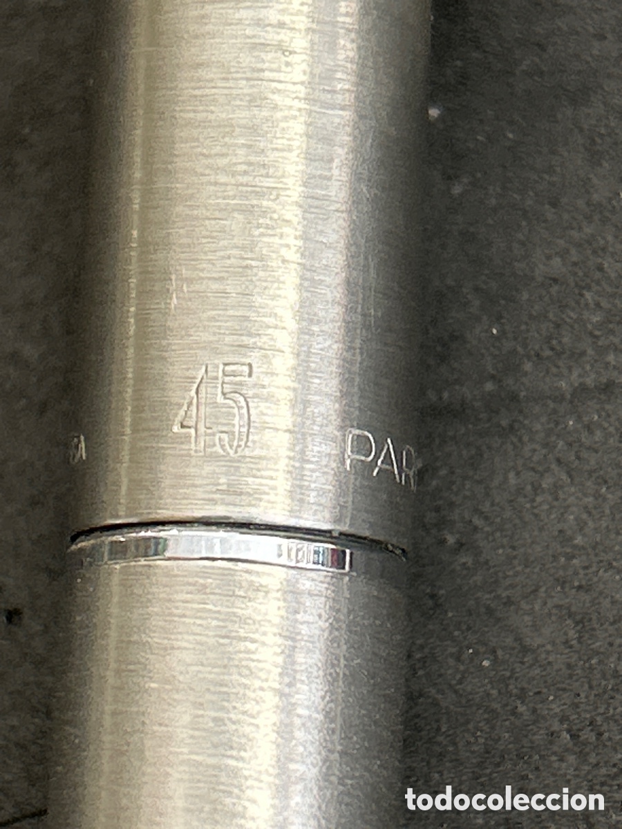 Plumas estilogr&aacute;ficas antiguas: Pluma Parker 45 metalizada - Foto 3