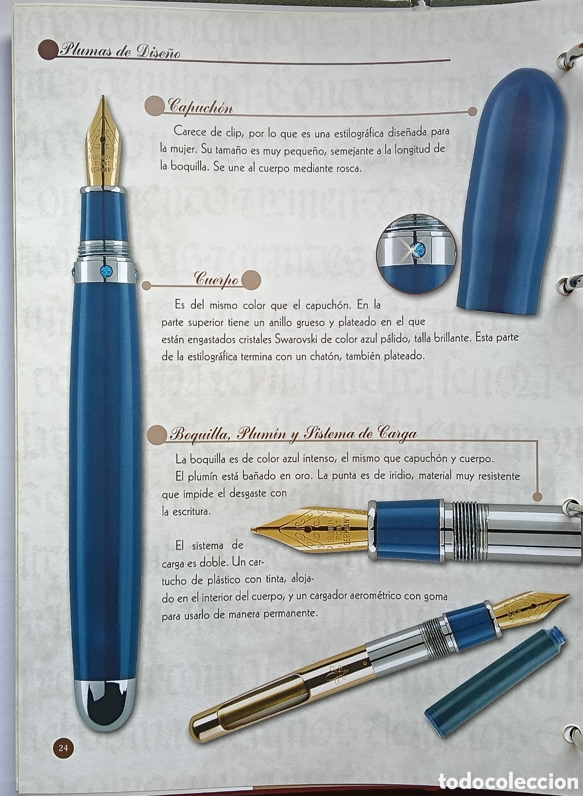 Plumas estilogr&aacute;ficas antiguas: Pluma estilografica BLUE - Foto 2