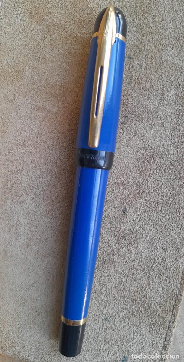 Plumas estilogr&aacute;ficas antiguas: ROLLER WATERMAN COLOR AZUL - Foto 1