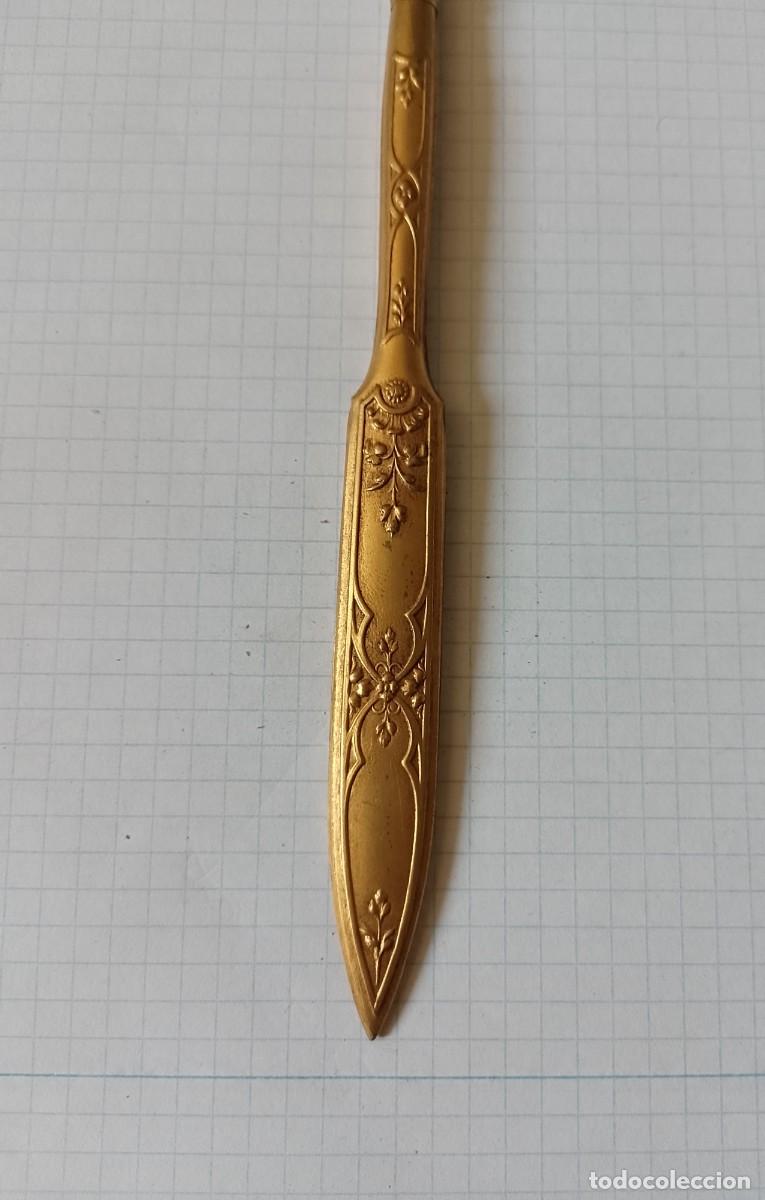 Plumas estilogr&aacute;ficas antiguas: Antiguo mango de pluma decorado - Foto 3