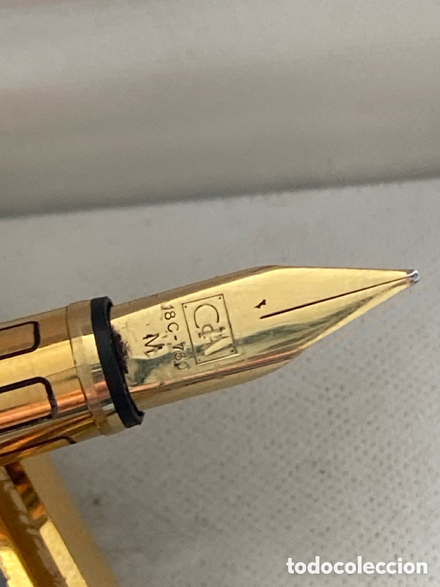 Plumas estilogr&aacute;ficas antiguas: CARAN D&rsquo;ACHE.Plumin oro 18cts - Foto 2