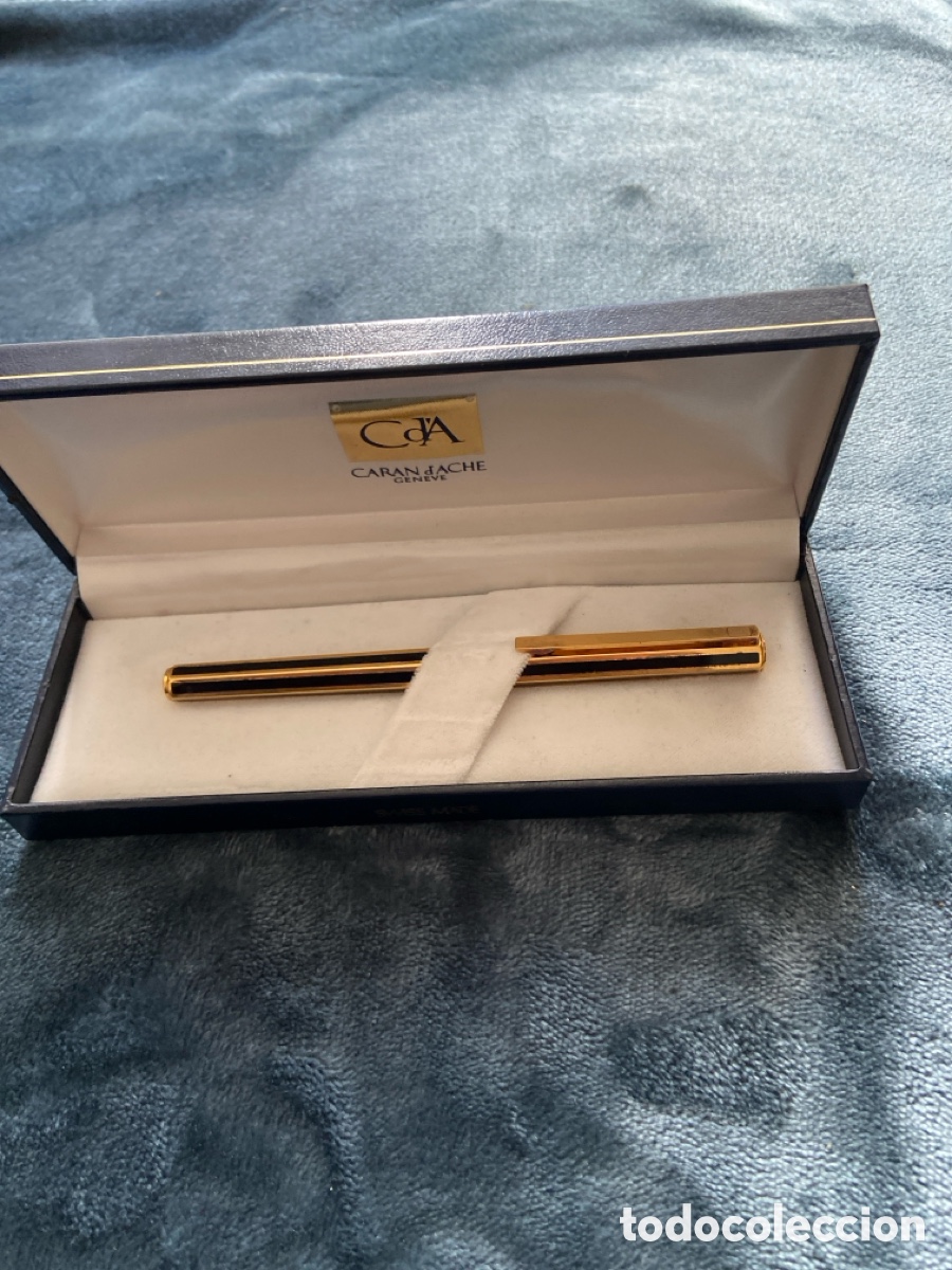 Plumas estilogr&aacute;ficas antiguas: CARAN D&rsquo;ACHE.Plumin oro 18cts - Foto 6