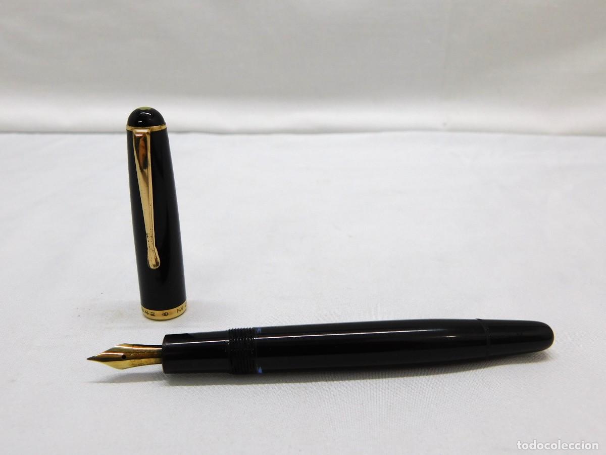 Plumas estilogr&aacute;ficas antiguas: PLUMA MONTBLANC MODELO M 342 - PLUMIN ORO 14K - Foto 5