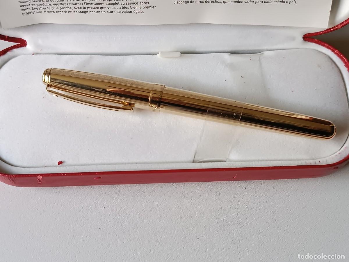 Plumas estilogr&aacute;ficas antiguas: PLUMA ESTILOGRAFICA SHEAFFER PRELUDE CHAPADA EN ORO - Foto 2