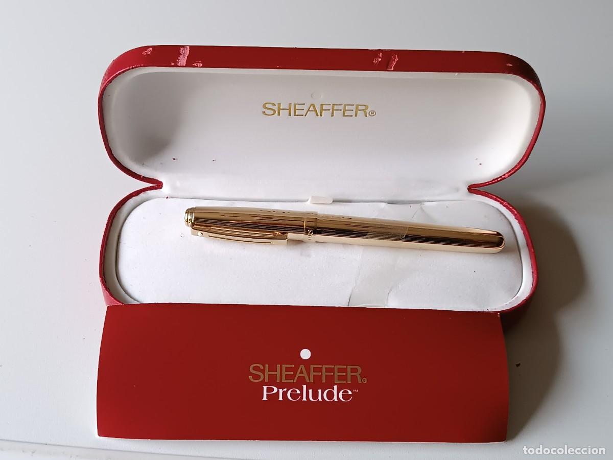 Plumas estilogr&aacute;ficas antiguas: PLUMA ESTILOGRAFICA SHEAFFER PRELUDE CHAPADA EN ORO - Foto 3