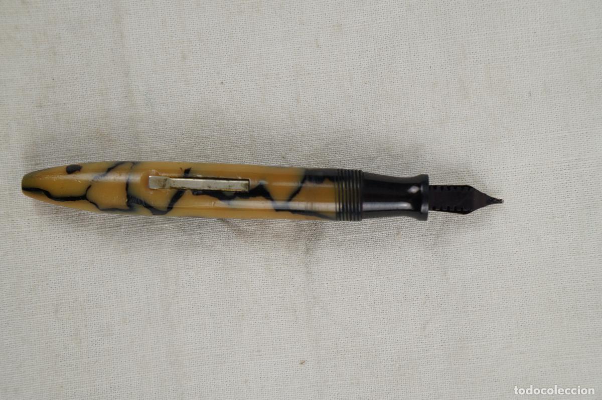 Plumas estilogr&aacute;ficas antiguas: Pluma estilogr&aacute;fica Eagle - 14 K - N.Y. - Foto 3