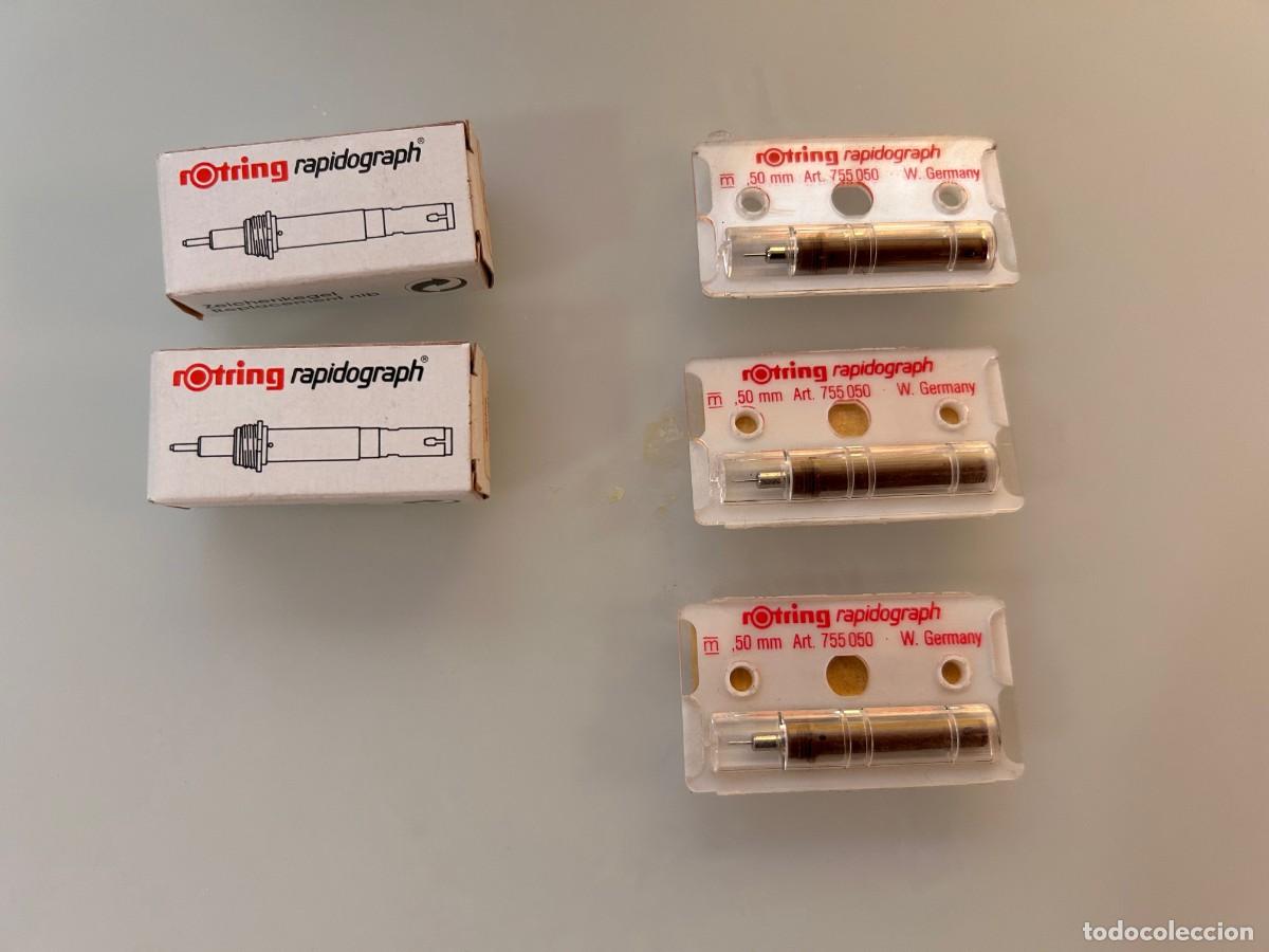 Plumas estilogr&aacute;ficas antiguas: 5 Puntas de recambio rotring Rapidograph - Foto 1