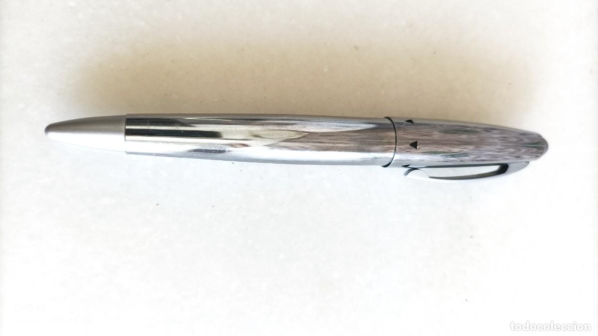 Plumas estilogr&aacute;ficas antiguas: Met&aacute;lica de colecci&oacute;n con plum&iacute;n en aluminio - Foto 3