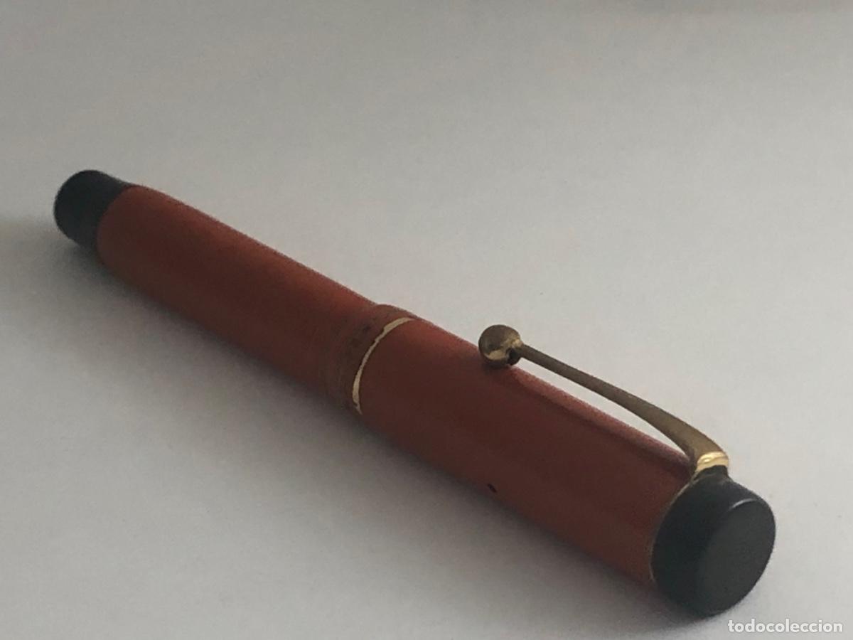 Plumas estilogr&aacute;ficas antiguas: Parker Duofold Roja Pluma Plum&iacute;n 18 CT - Foto 11