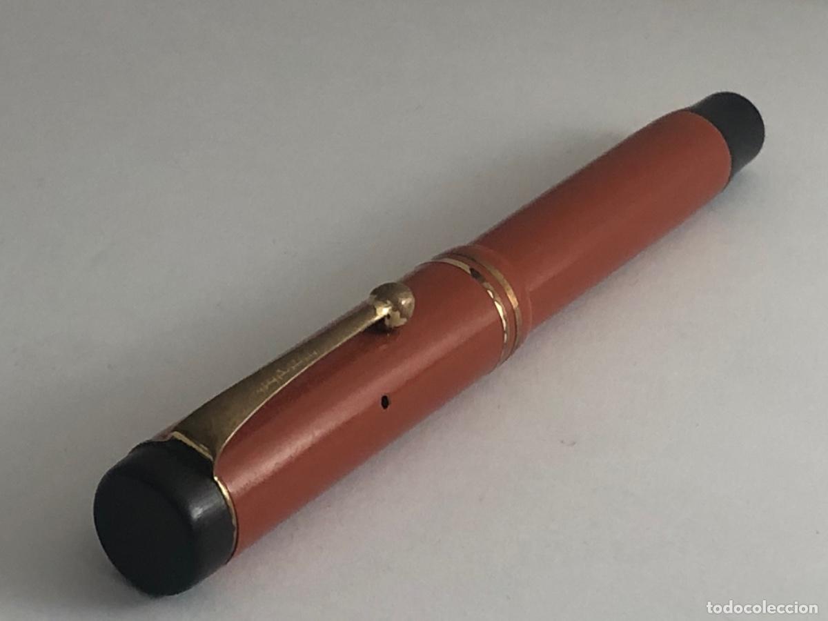 Plumas estilogr&aacute;ficas antiguas: Parker Duofold Roja Pluma Plum&iacute;n 18 CT - Foto 12
