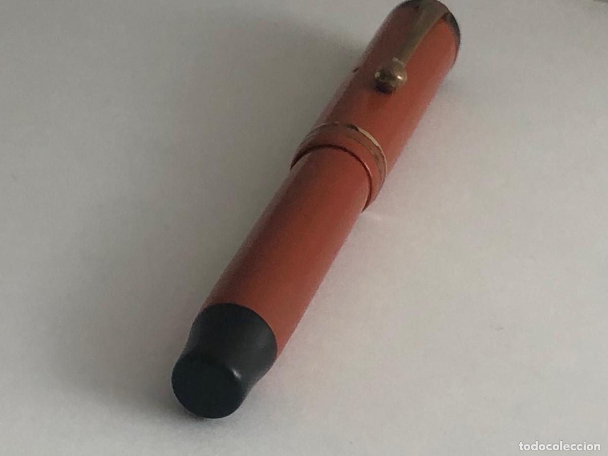 Plumas estilogr&aacute;ficas antiguas: Parker Duofold Roja Pluma Plum&iacute;n 18 CT - Foto 13