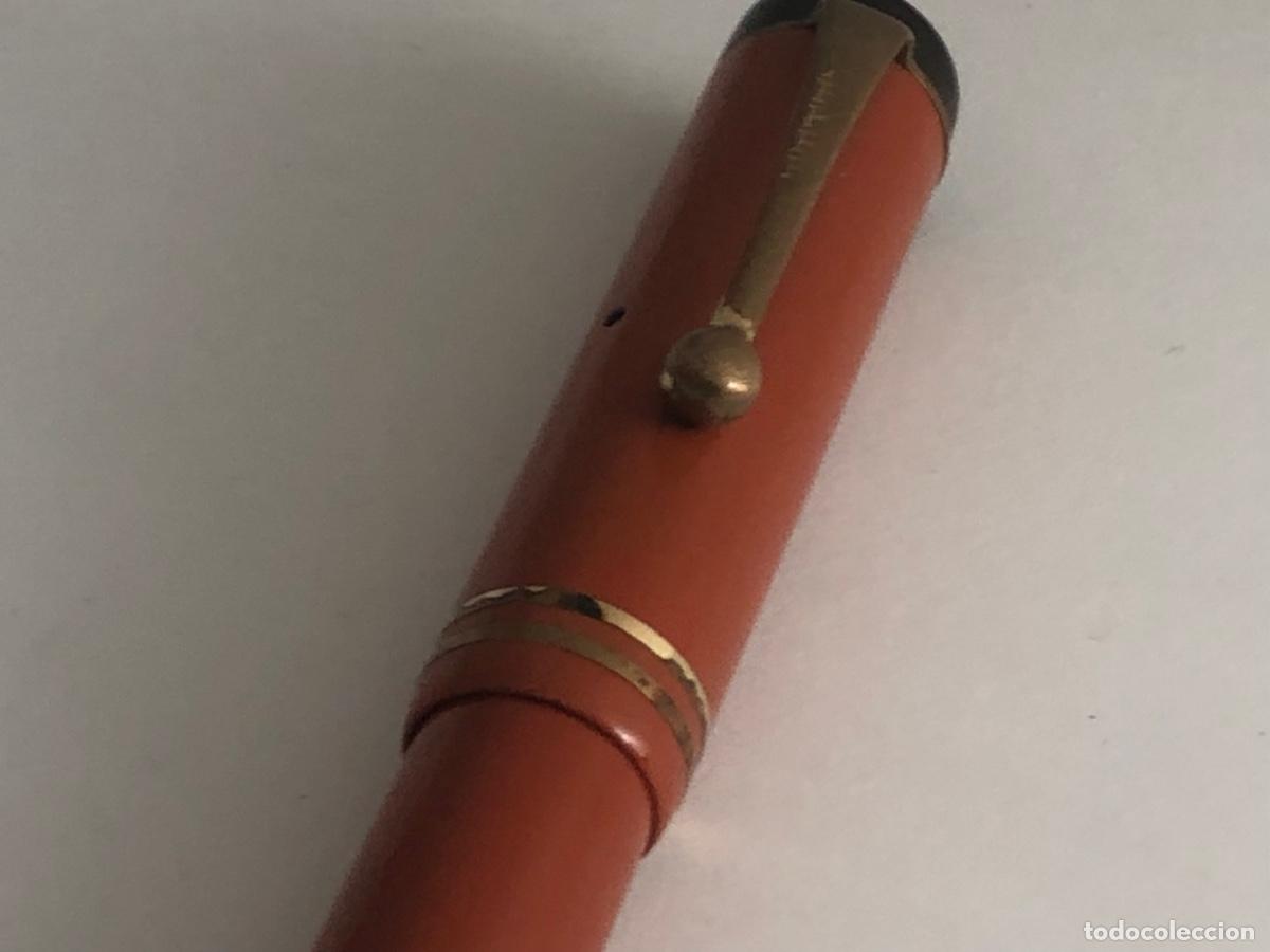 Plumas estilogr&aacute;ficas antiguas: Parker Duofold Roja Pluma Plum&iacute;n 18 CT - Foto 15