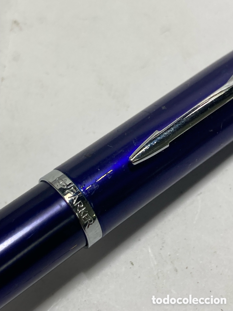 Plumas estilogr&aacute;ficas antiguas: Pluma Parker lacadaazul /pluma17-3 - Foto 5