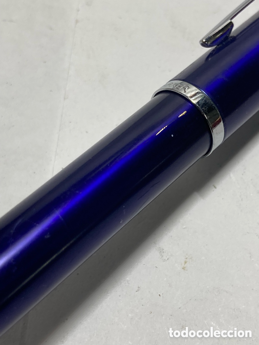 Plumas estilogr&aacute;ficas antiguas: Pluma Parker lacadaazul /pluma17-3 - Foto 7