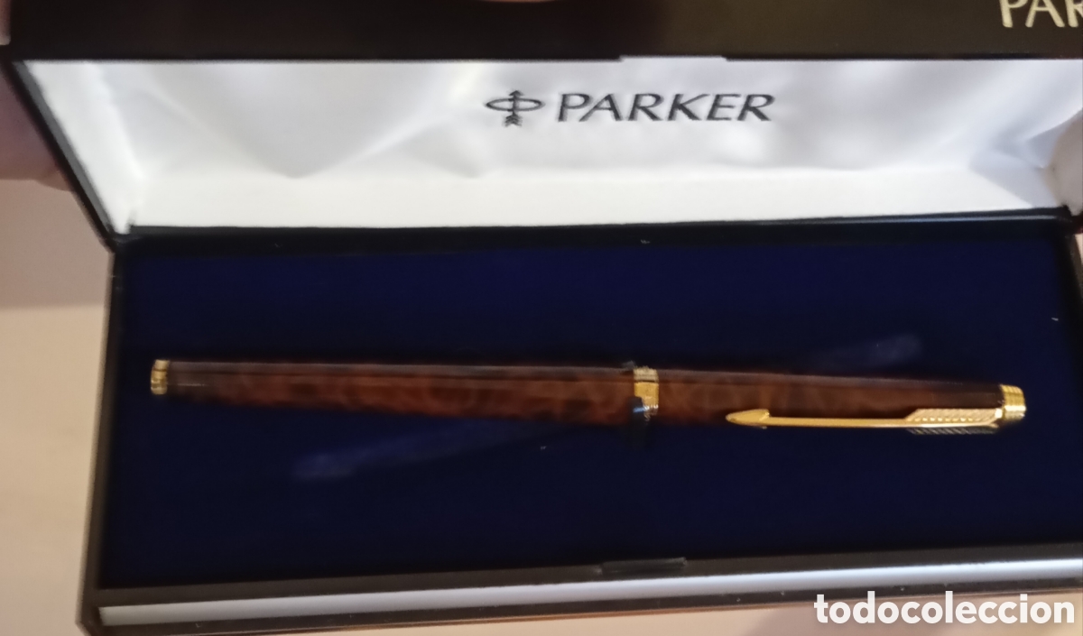 Plumas estilogr&aacute;ficas antiguas: Parker pluma estilogr&aacute;fica plum&iacute;n de oro - Foto 1