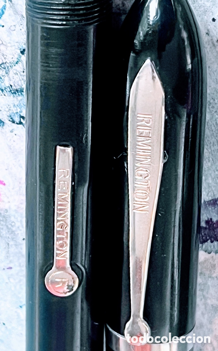 Plumas estilogr&aacute;ficas antiguas: REMINGTON COMBO OVERSIZED NEGRA 1930&rsquo;S - Foto 6