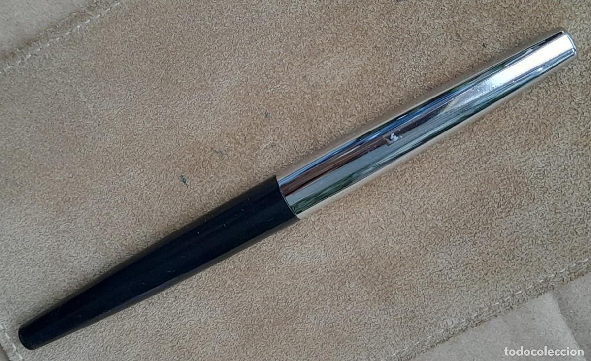 Plumas estilogr&aacute;ficas antiguas: ESTILOGRAFICA SHEAFFER NEGRA PLUMIN CURVO - Foto 1