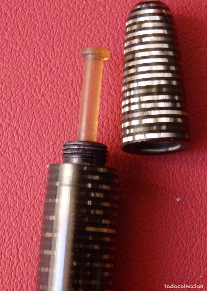 Plumas estilogr&aacute;ficas antiguas: PLUMA PARKER VACUMATIC CON PLUMIN 14K 585 CELULOIDE - Foto 10