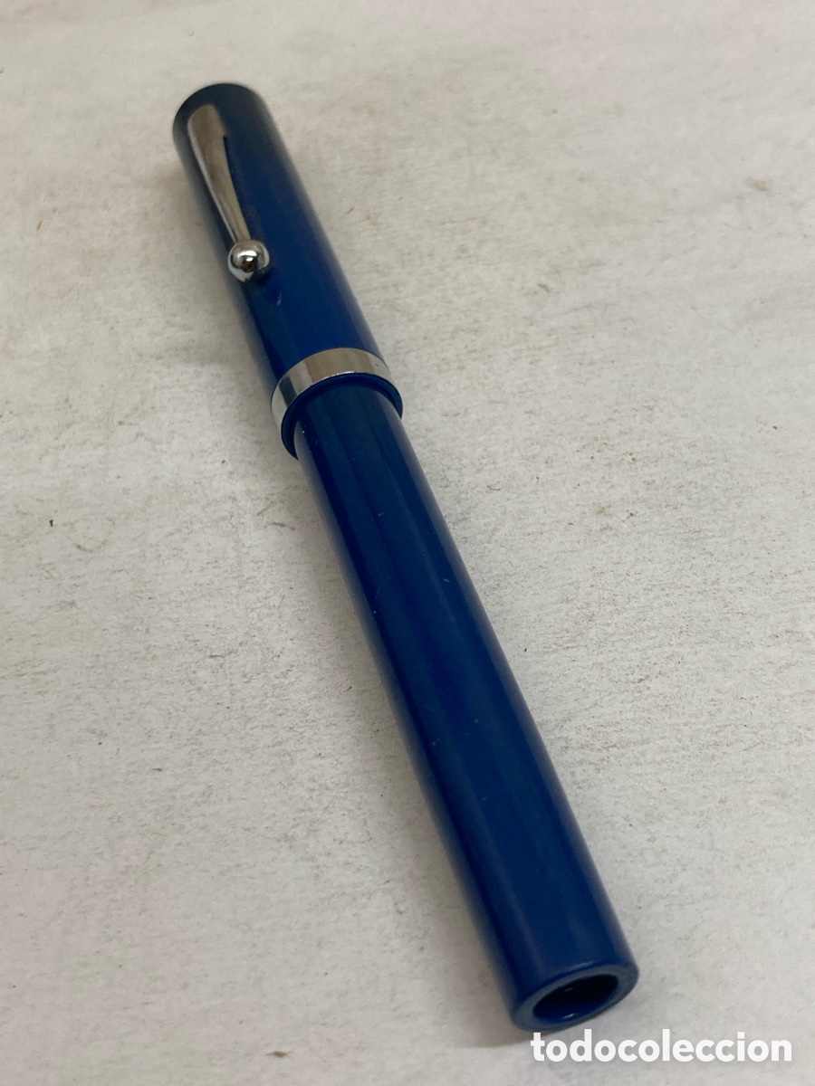Plumas estilogr&aacute;ficas antiguas: Pluma Sheaffer cuerpo celuloide azul /PLUMA19-1 - Foto 1