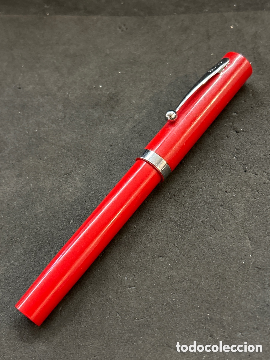 Plumas estilogr&aacute;ficas antiguas: Pluma Sheaffer baquelita roja - Foto 1