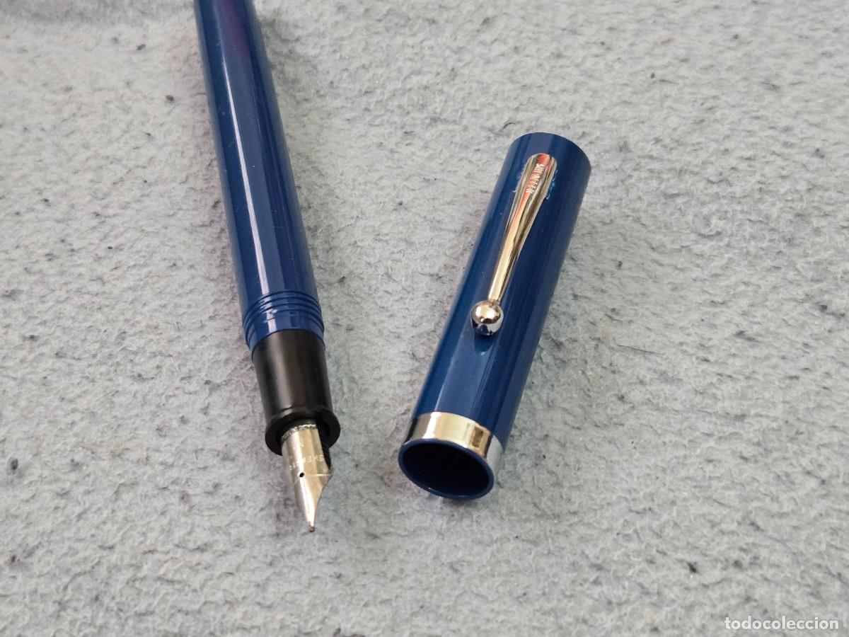 Plumas estilogr&aacute;ficas antiguas: PLUMA ESTILOGR&Aacute;FICA SHEAFFER AZUL - Foto 1