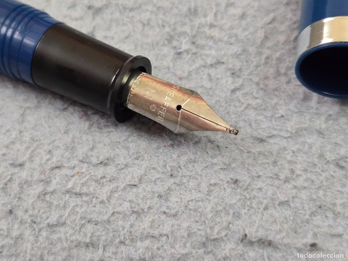 Plumas estilogr&aacute;ficas antiguas: PLUMA ESTILOGR&Aacute;FICA SHEAFFER AZUL - Foto 2