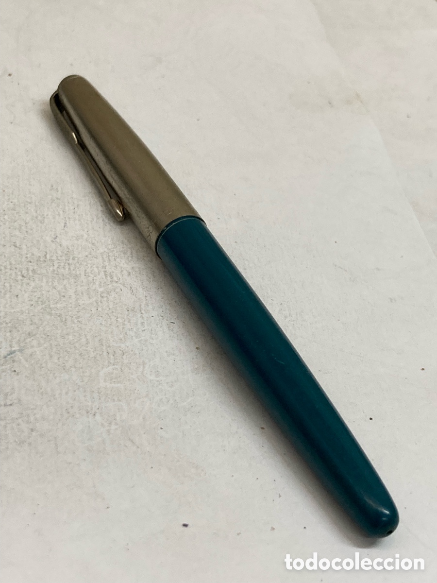 Plumas estilogr&aacute;ficas antiguas: Pluma Tripex 61 cuerpo celuloide verde /PLUMA19-9 - Foto 1