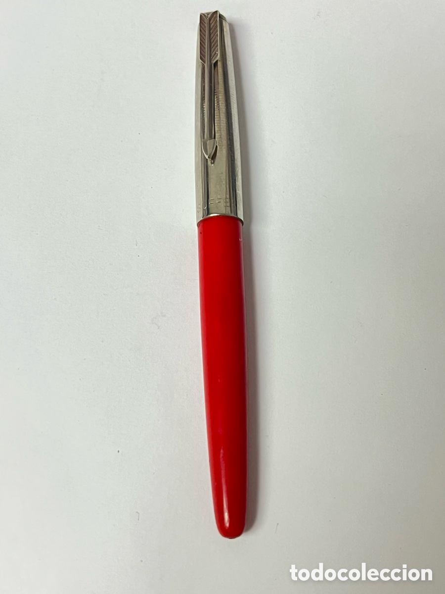 Plumas estilogr&aacute;ficas antiguas: Pluma Soffer cuerpo celuloide naranja /PLUMA19-4 - Foto 1