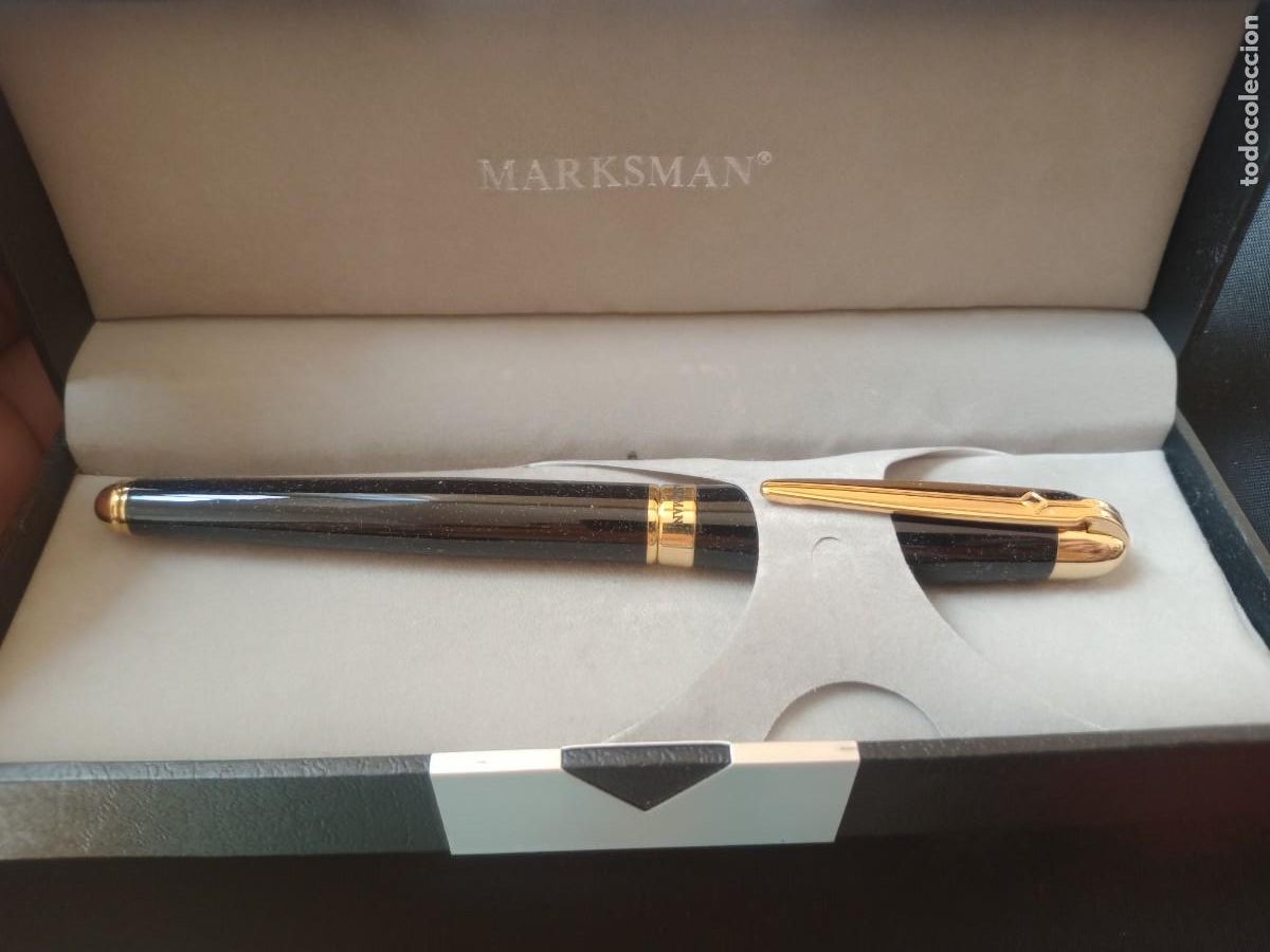 Plumas estilogr&aacute;ficas antiguas: Pluma MARKSMAN en caja. NUEVA - Foto 1