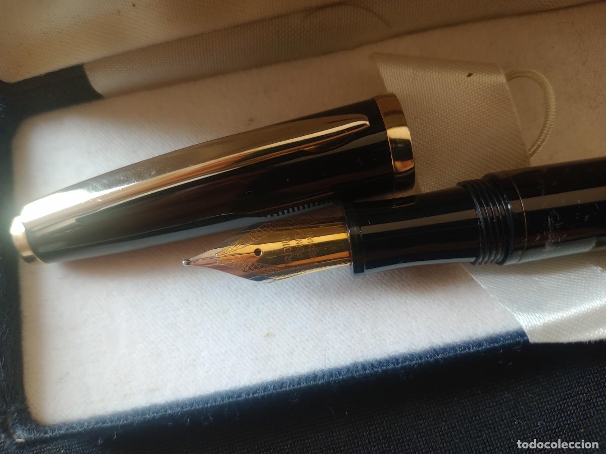 Plumas estilogr&aacute;ficas antiguas: Pluma sin marca en caja Waterman - Foto 2