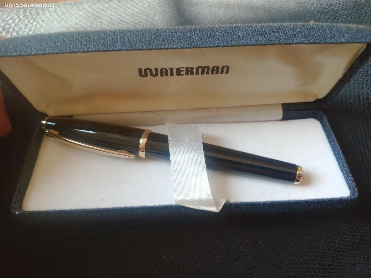 Plumas estilogr&aacute;ficas antiguas: Pluma sin marca en caja Waterman - Foto 1