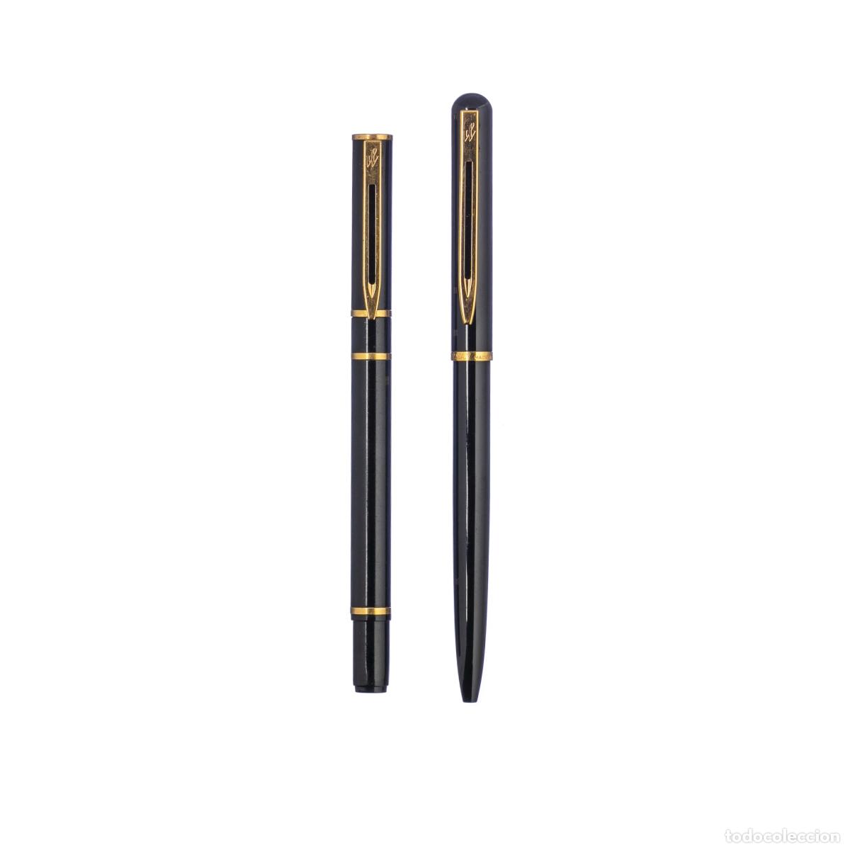 Plumas estilogr&aacute;ficas antiguas: DOS PLUMAS WATERMAN - CHAPADO EN ORO - Foto 1