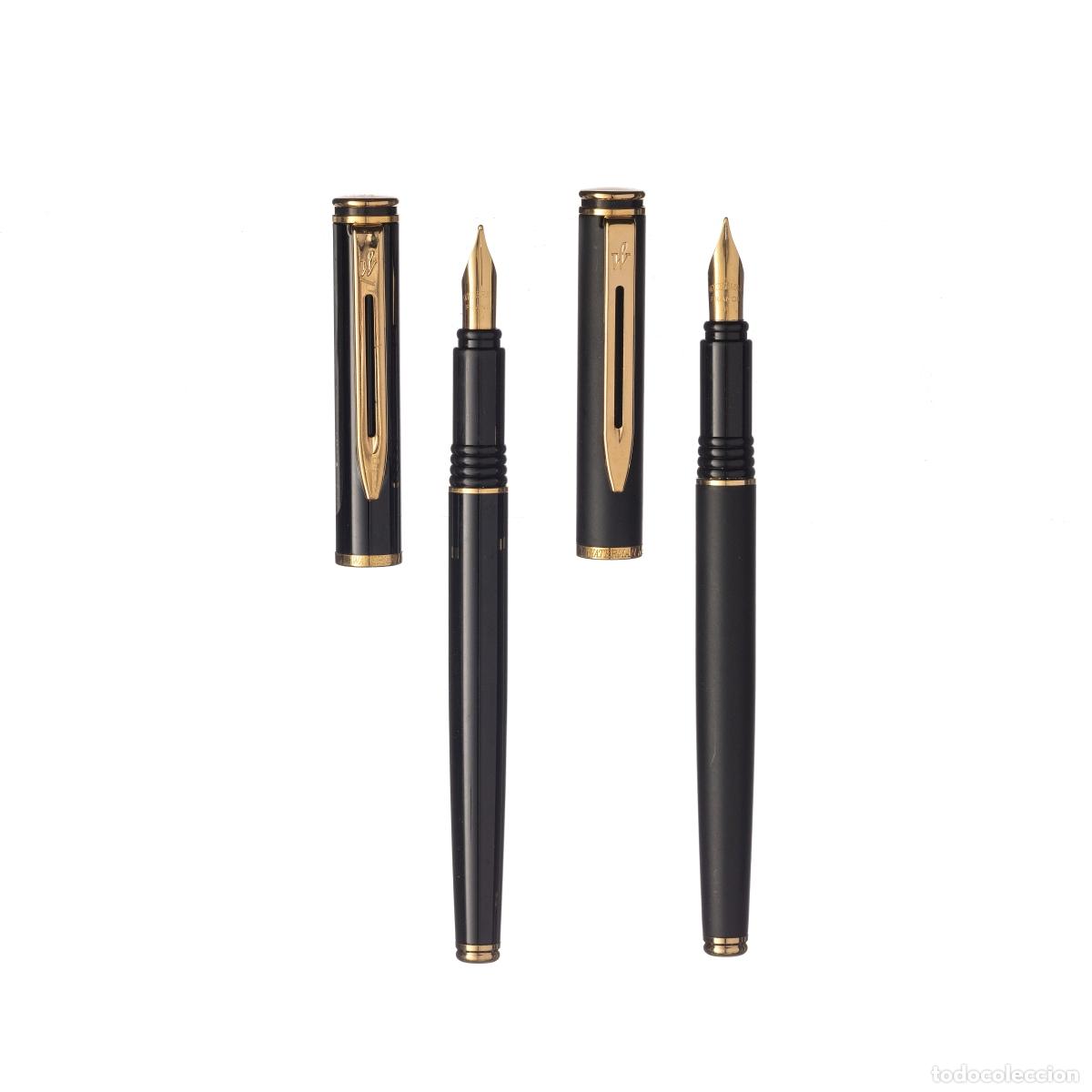 Plumas estilogr&aacute;ficas antiguas: PLUMAS WATERMAN - CHAPADO EN ORO - Foto 1