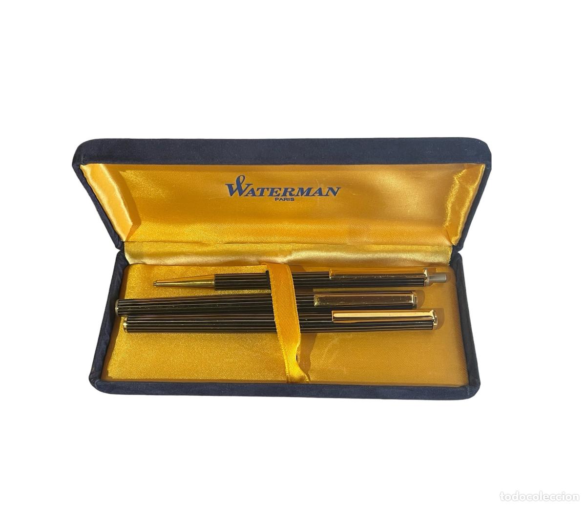 Plumas estilogr&aacute;ficas antiguas: SET DE TRES PLUMAS WATERMAN - Foto 1