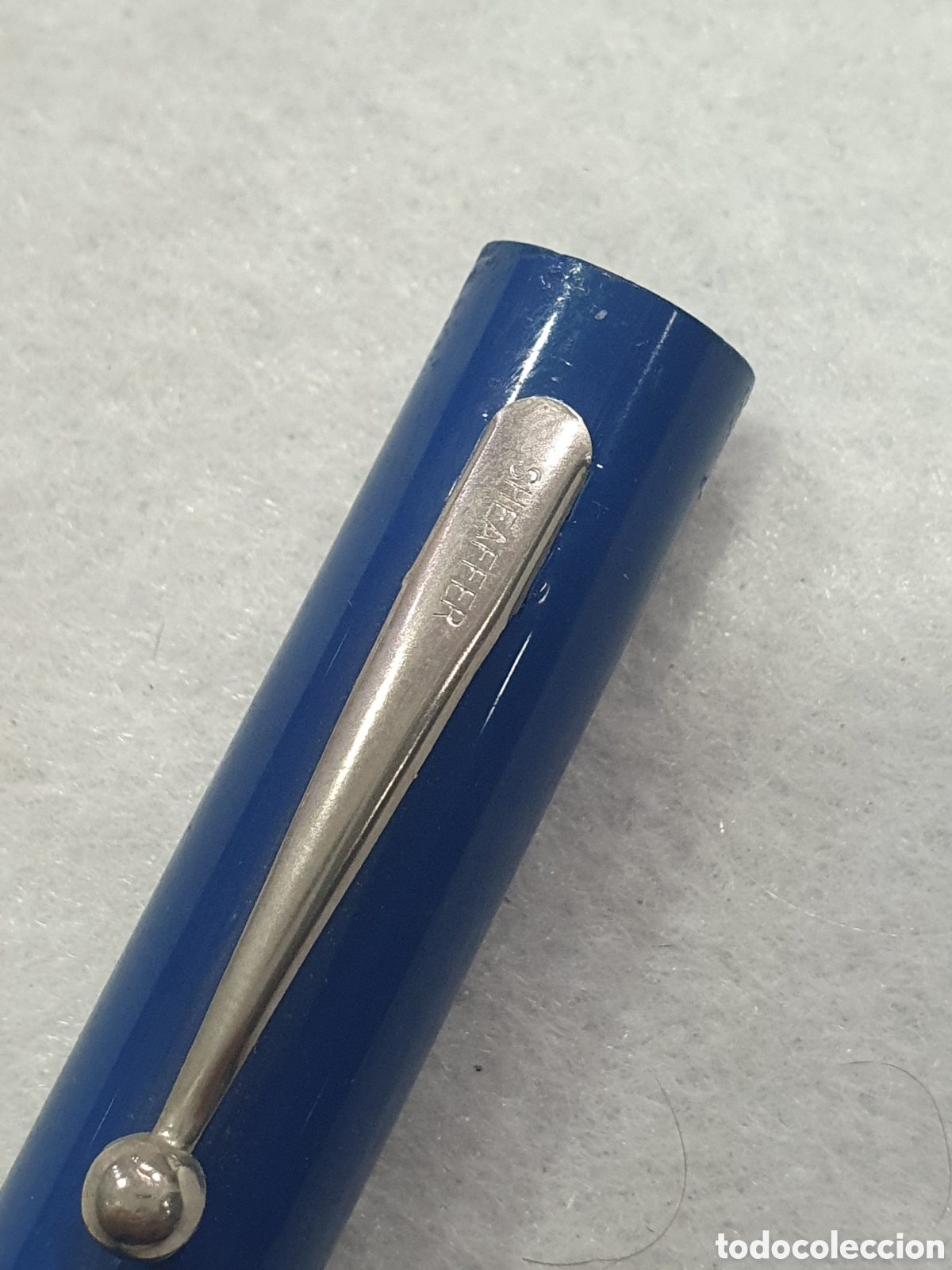 Plumas estilogr&aacute;ficas antiguas: Estilografica Sheaffer azul. (L65) - Foto 2