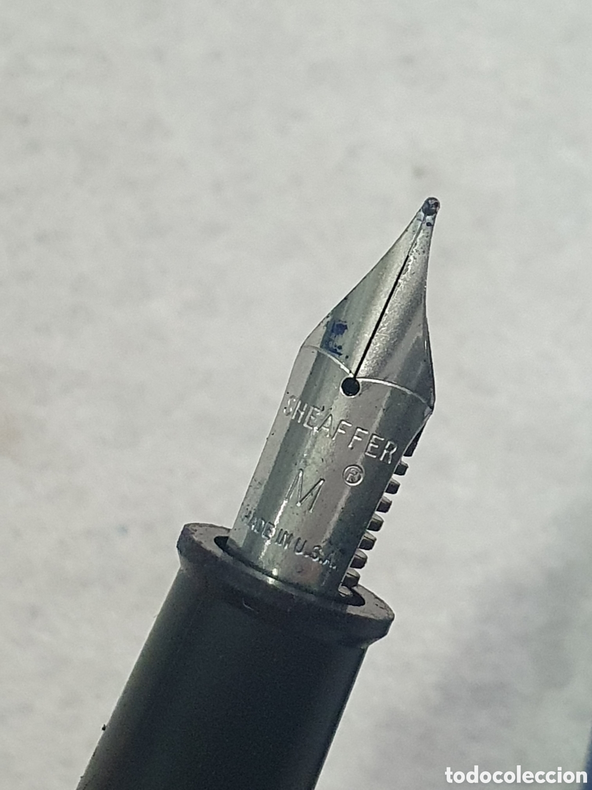Plumas estilogr&aacute;ficas antiguas: Estilografica Sheaffer azul. (L65) - Foto 3