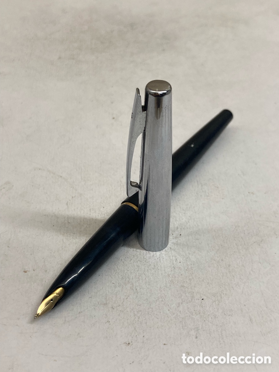 Plumas estilogr&aacute;ficas antiguas: Pluma Sheaffer cuerpo celuloide negro/PLUMA19-13 - Foto 2