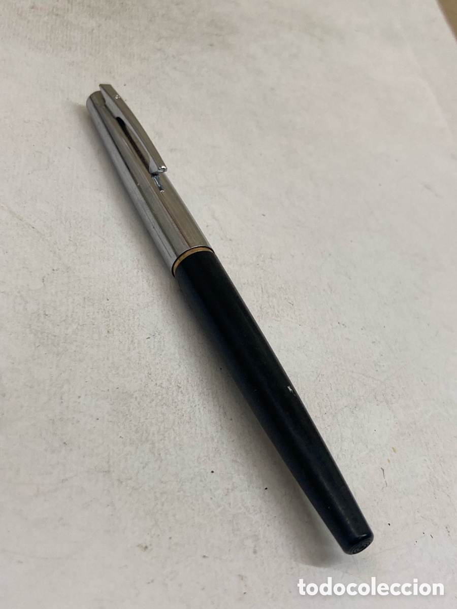 Plumas estilogr&aacute;ficas antiguas: Pluma Sheaffer cuerpo celuloide negro/PLUMA19-13 - Foto 1