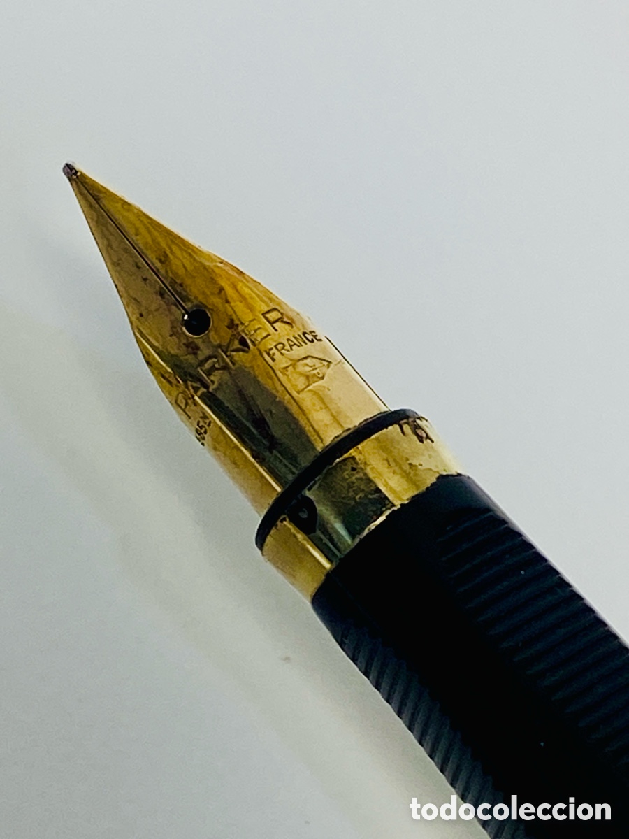 Plumas estilogr&aacute;ficas antiguas: Pluma estilogr&aacute;fica PARKER 75 Oro - Foto 2