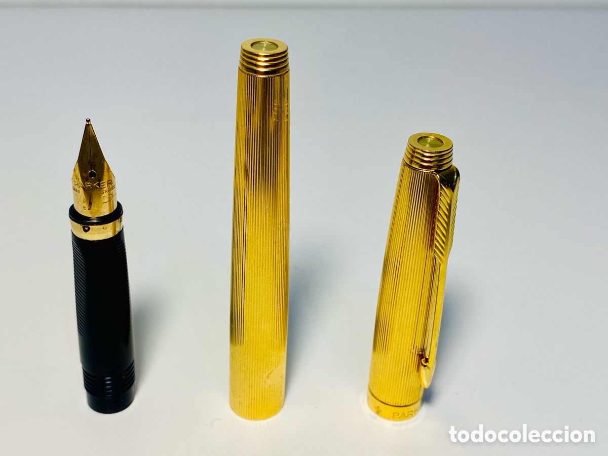 Plumas estilogr&aacute;ficas antiguas: Pluma estilogr&aacute;fica PARKER 75 Oro - Foto 4