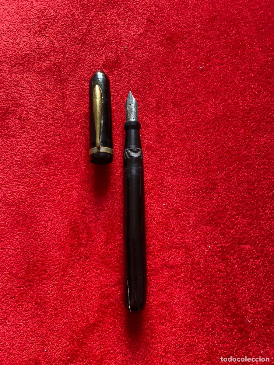 Plumas estilogr&aacute;ficas antiguas: Visavac .Cold plated 14cts - Foto 2