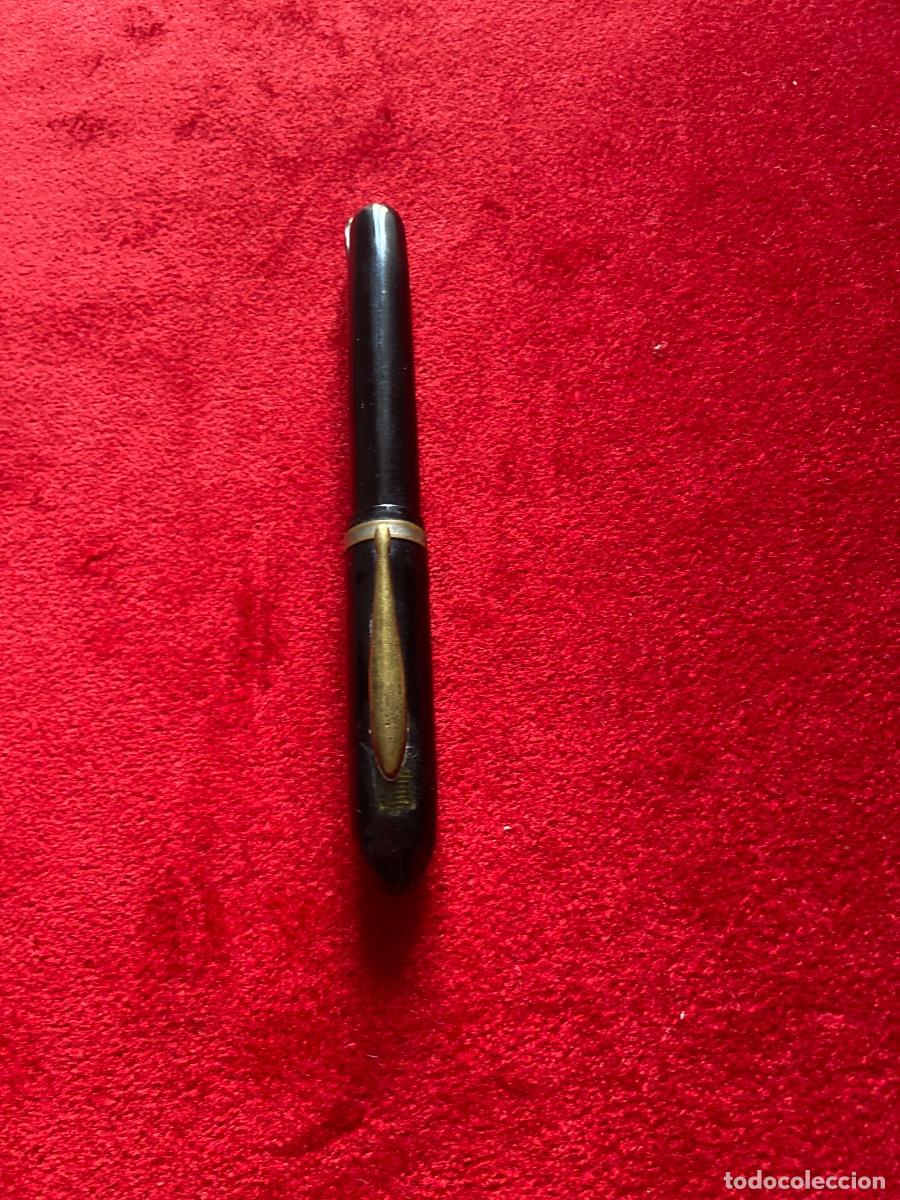 Plumas estilogr&aacute;ficas antiguas: Visavac .Cold plated 14cts - Foto 5
