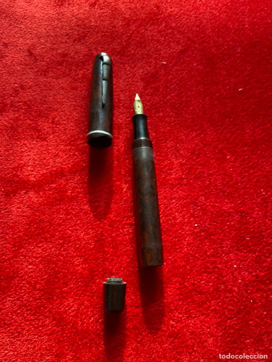 Plumas estilogr&aacute;ficas antiguas: WARANTED .Plumin oro 14cts - Foto 2