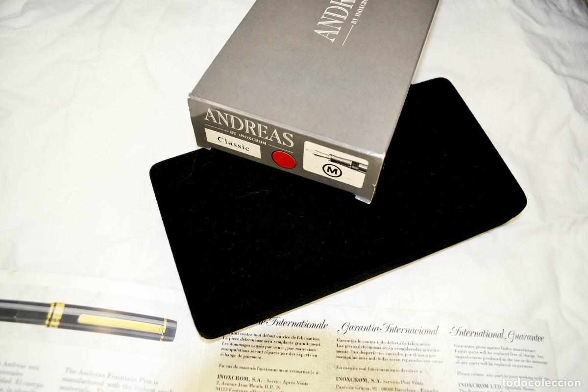 Plumas estilogr&aacute;ficas antiguas: INOXCOM ESTUCHE PLUMA ANDREAS. NUEVA. - Foto 3